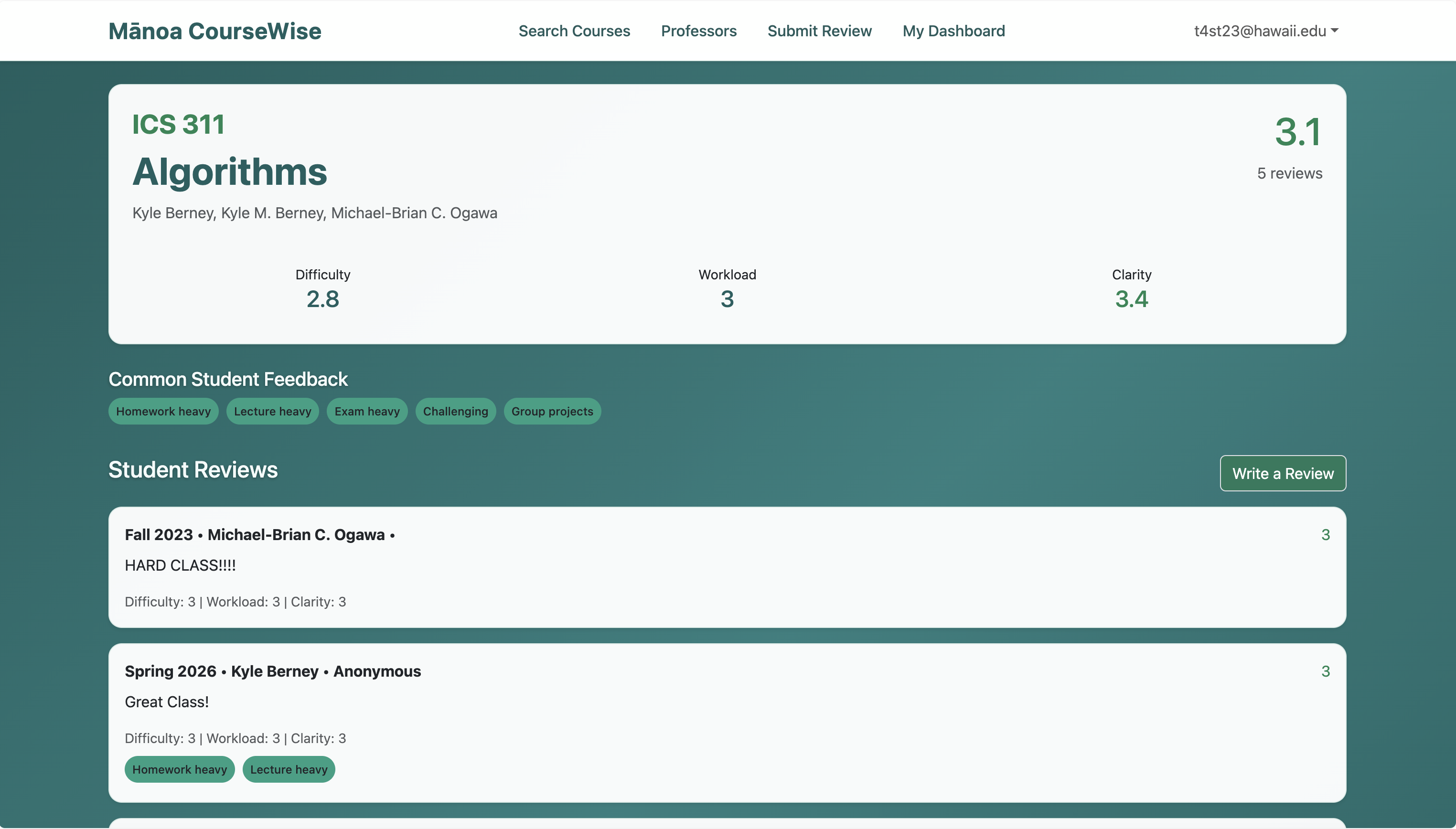 Course Detail Page
